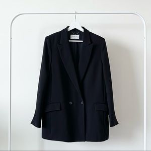 NWOT Babaton Club Double-breasted Blazer in black